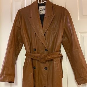 Zara polyester trench coat